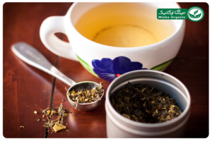 دمنوش چای سبز و گل محمدی ارگانیک 